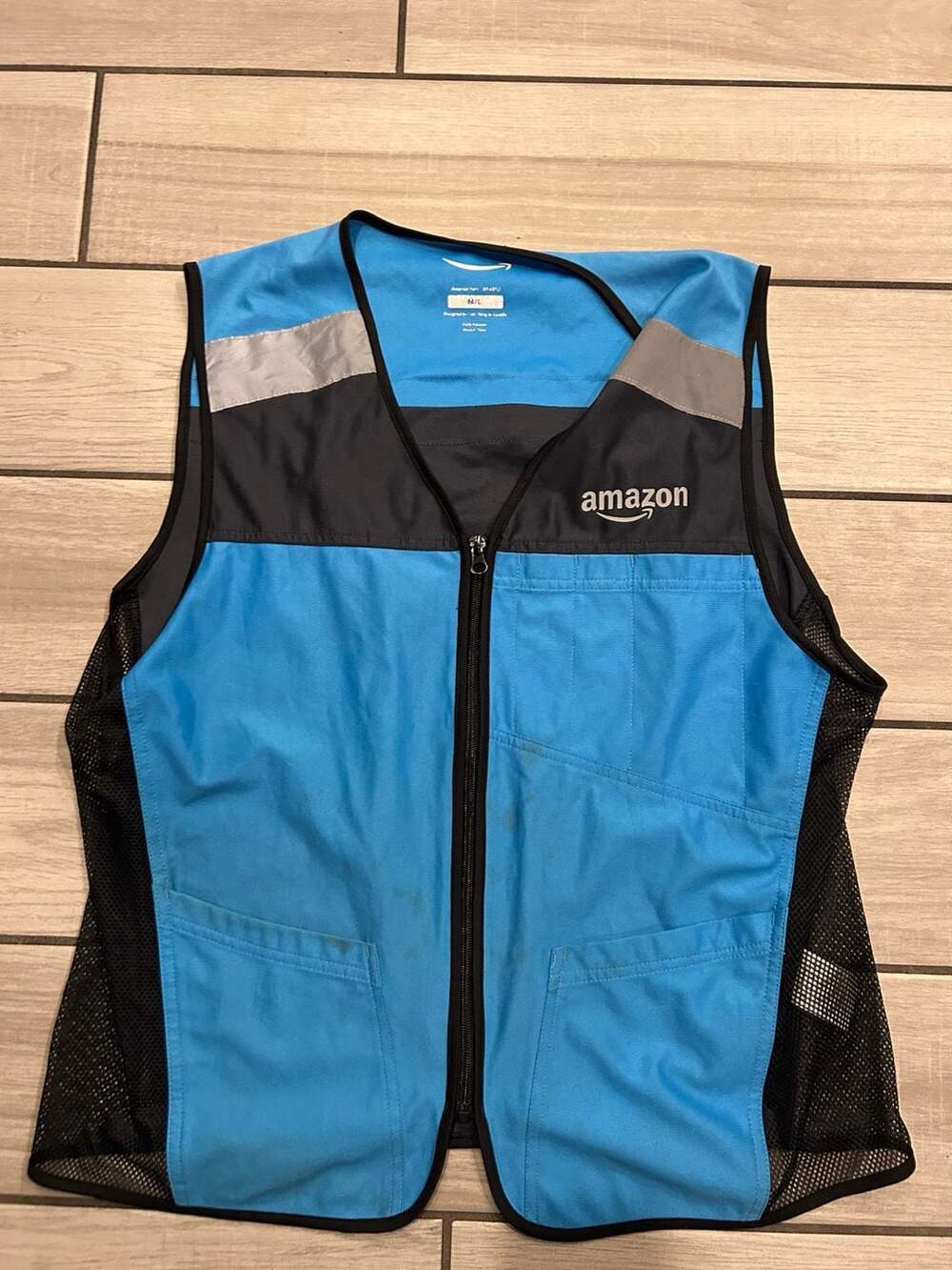 Amazon Flex Driver Vest, Blue and Black, Size M/L